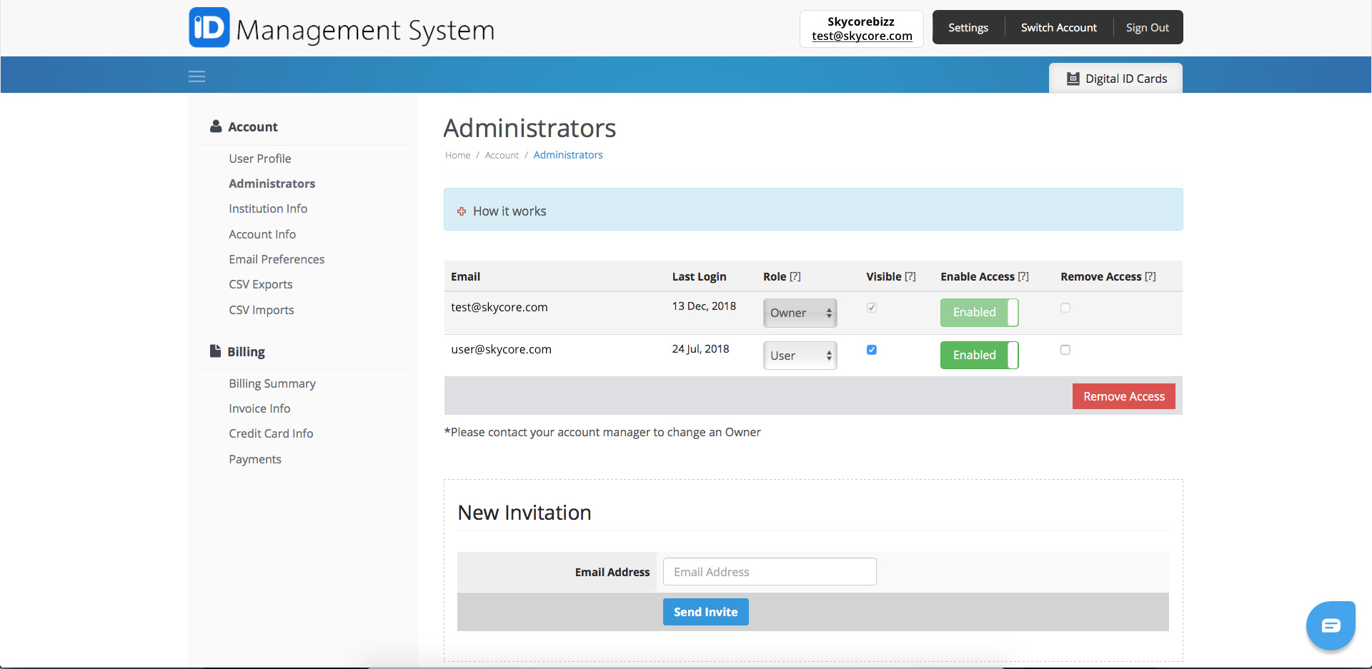 Create New User Invitation Create New User Invitation