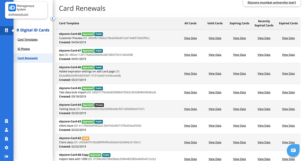 Card Renewals