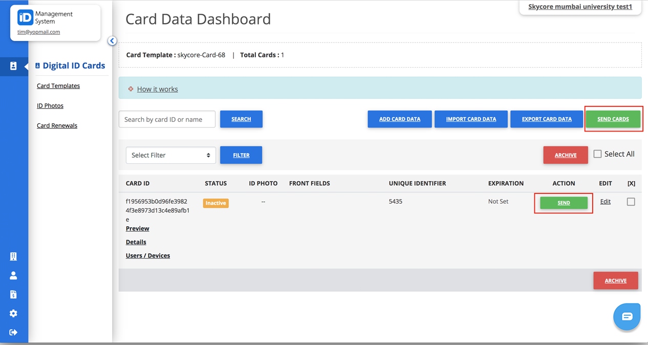 Card Dashboard Card Dashboard
