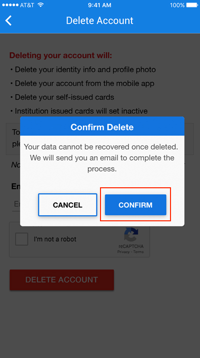 Confirm Delete