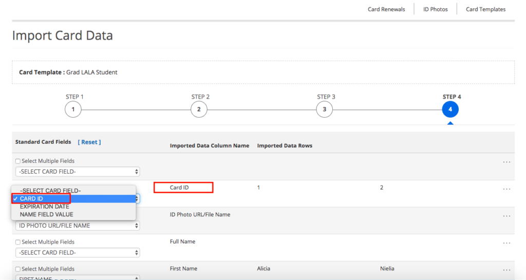 Import Card Data