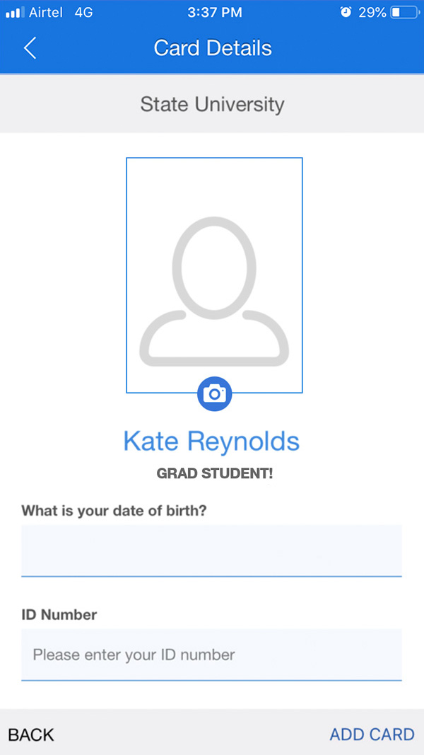 add details Choose your institution
