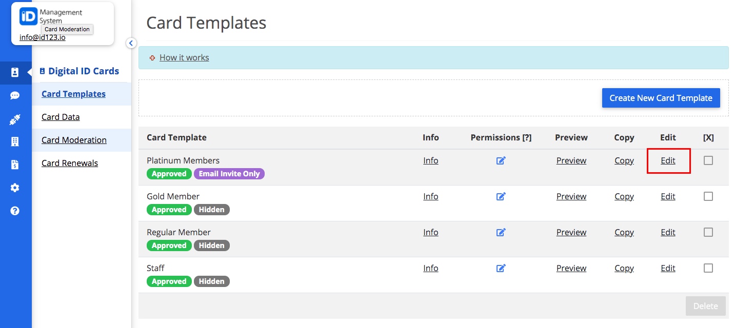Step 2 Once on the Card Template Builder page, click on the “Expiration” tab at the top of the
