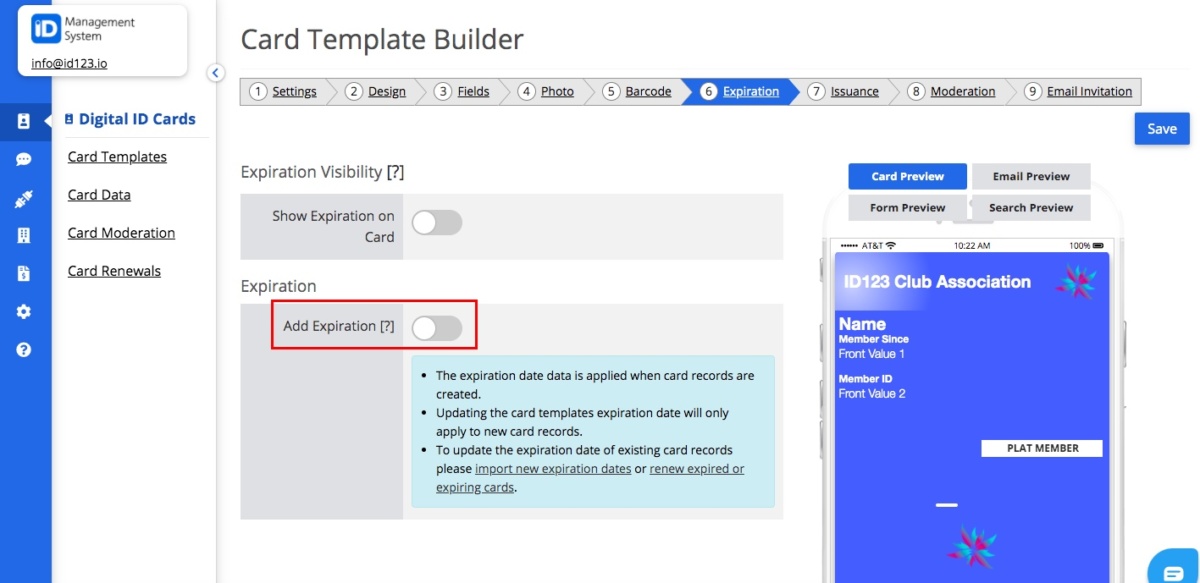 Step 5: Then, you need to choose the data source for your expiration dates: